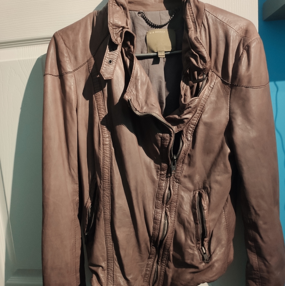 Muubaa leather biker jacket